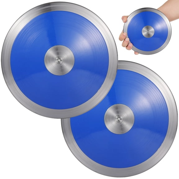2 PCS 1.6 Kg Sports Training Discus, Track and Field Discus for High Schoolers, Nylon-Iron Built, Easy-to-Grip Anti-Slip Finish, Sports Practice Discus
