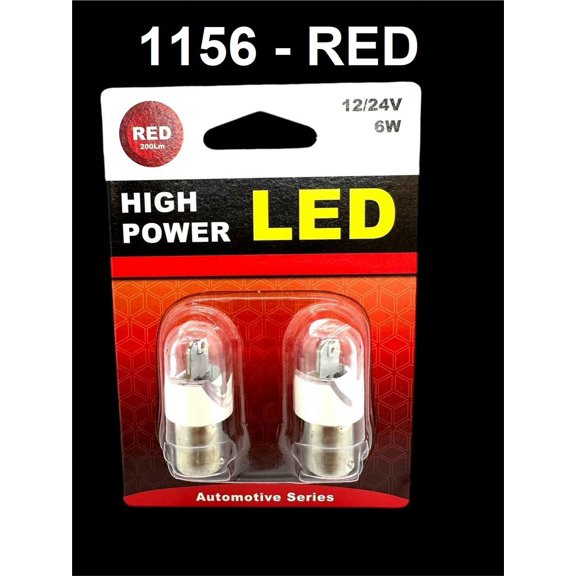2-PCS - 1156 RED Kaupa Advance Premium LED Light Bulb Replacement 12/24V
