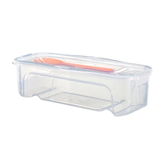 2 PCS 1300ML Food Storage Box with Fork Spoon, Refrigerator Drain with Lid, Noodle Box with Microwave Heating, Mixing and Cooking Noodle Box