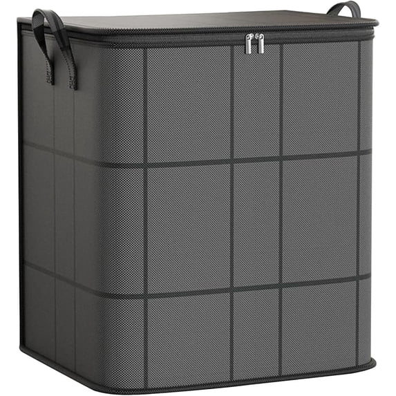 2 PCS 140L Large Capacity Storage Bag, Waterproof & Dustproof Foldable Closet Organizer, Heavy Duty Moving Bag with Handles & Zippers for Clothes, Comforters, Blankets