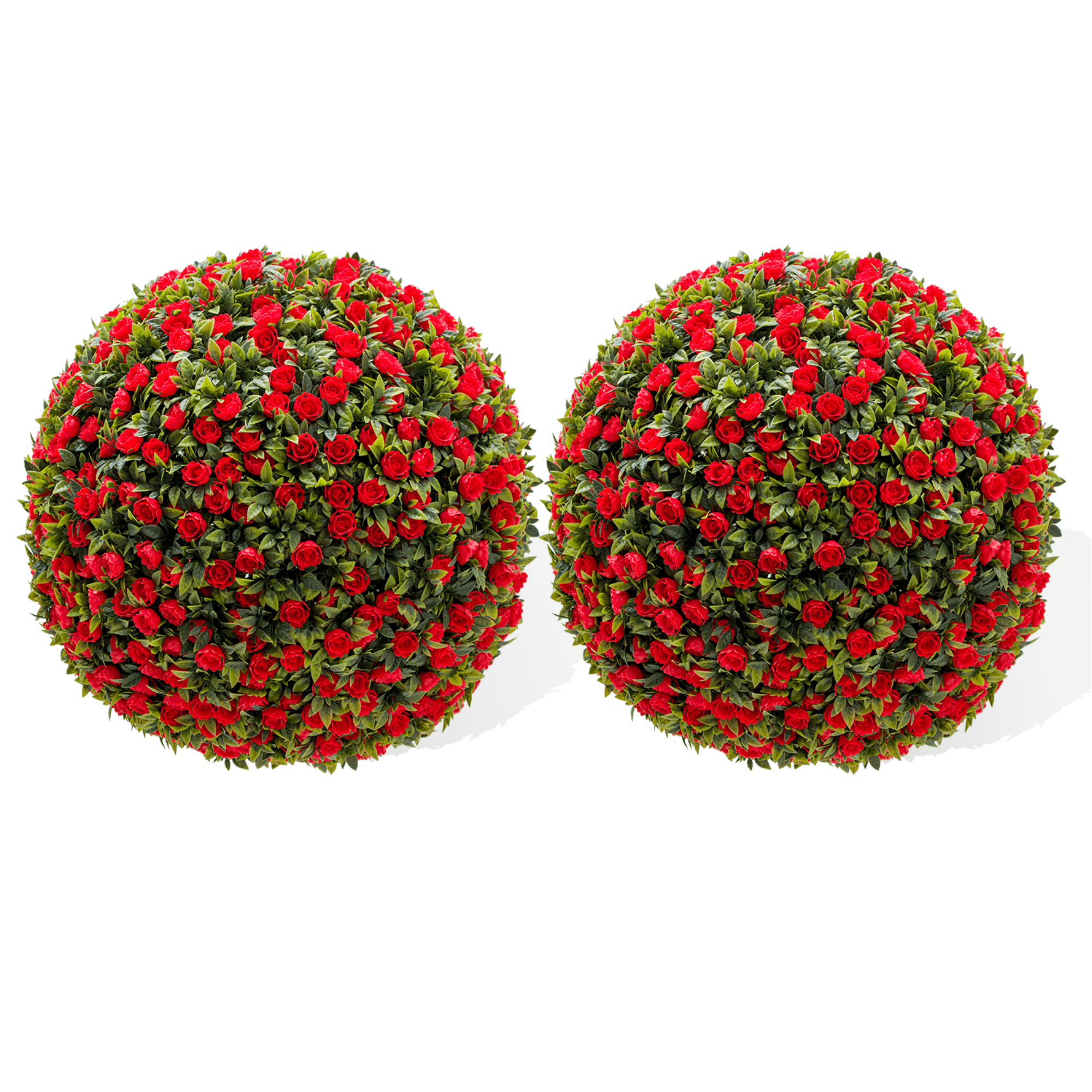 2 PCS 15/17/21 inch Artificial Plant Topiary Ball,Flower Topiary Ball Decorative Balls for Backyard,Balcony,Garden,Wedding and Home Décor