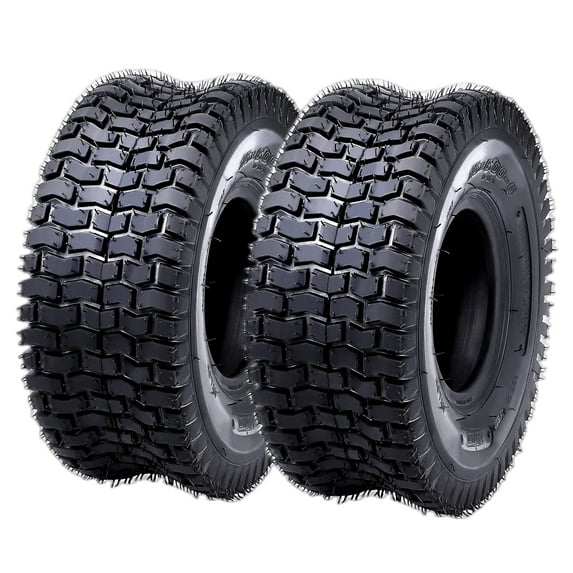 2 PCS 15x6.00-6 Lawn Mower Tires, 15x6.00-6 Turf Tires, 15x6.00-6 Golf Cart Tires, 4 Ply Tubeless Tire