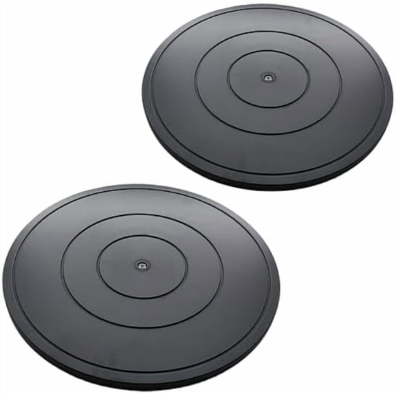 2 PCS 16 Inch Lazy Susan Turntable Heavy Duty Rotating Swivel Stand Lazy Susan with Steel Ball Bearings Flat Base Stand for TV/Computer/Monitor/Arts/Crafts/Bonsai/Statue/Cabinet Organizer