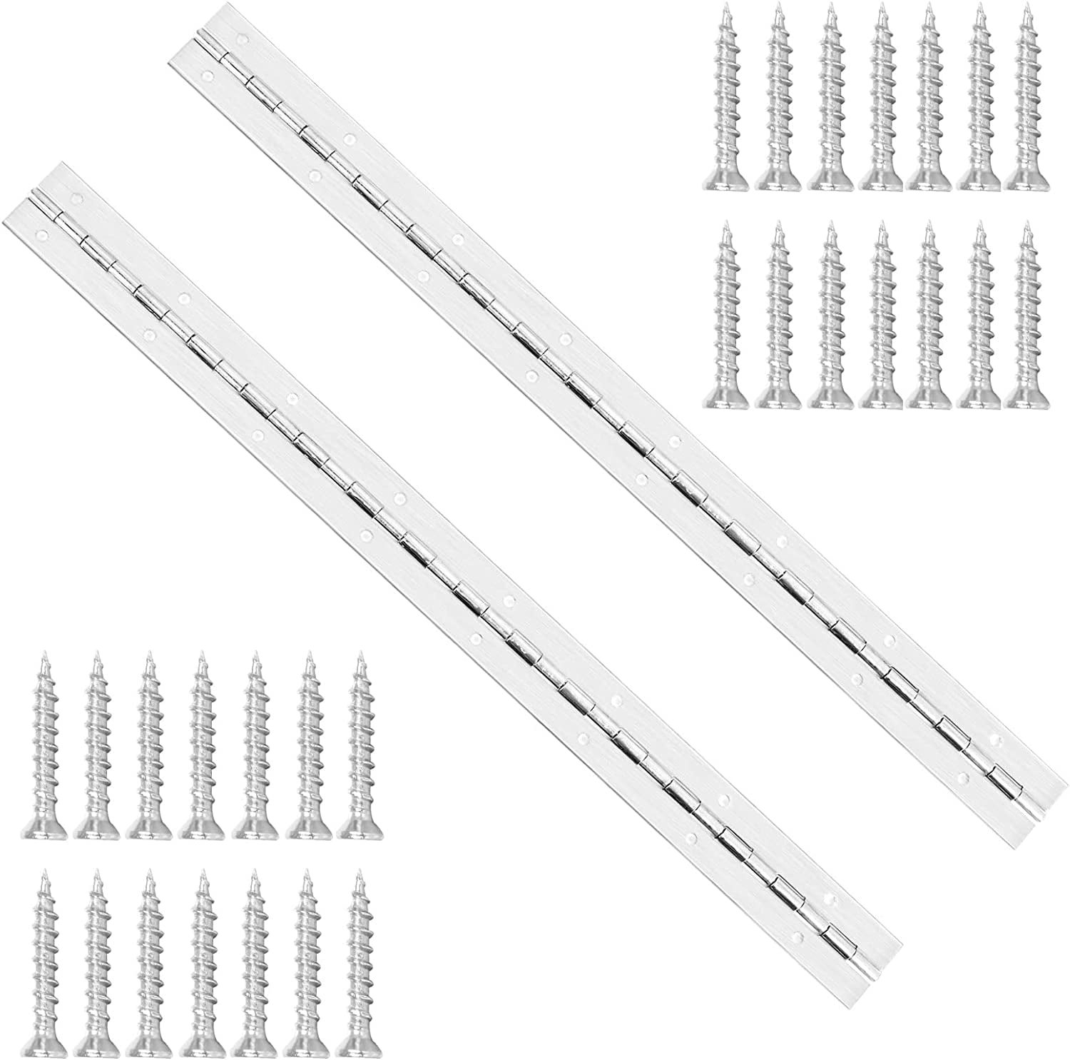 16 inch Piano Hinge Stainless Steel 304 Continuous Hinge, Heavy Duty 0.