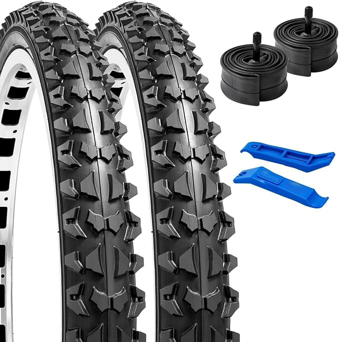 YUNSCM 20-Inch Bike Tires & Tubes Set - 2-Pack, 20x2.125, Folding Design, Schrader Valve