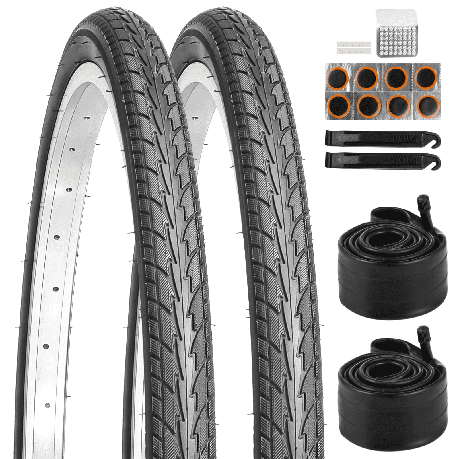 2 PCS 26x1.75 Bike Tire Set, City Road Bicycle Tires, Fast Rolling ...