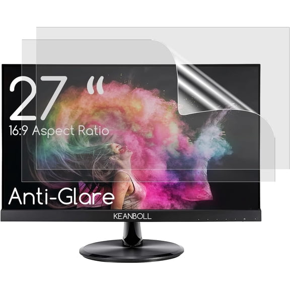 2 PCS 27" Anti Glare Screen Protector for 27 Inch 16:9 Widescreen Desktop Monitor, Matte Filter Sceptre/LG/Dell/HP/Acer/ViewSonic/ASUS/Aoc/Samsung,Eye Protection & Scratch film