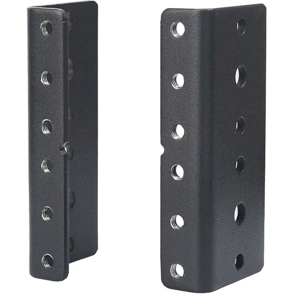 2 PCS 2U Rack Rails, Tapered Holes Rack Mount Rails for Recording & Network Wooden Cabinet Mounting, 3.0 mm Thickness Steel Heavy Duty, Screws Included