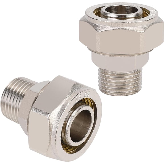 Straight Air Piping Fitting for 3/4 Inch Air Line Tubing System with 1/2 Inch NPT Male Thread 2 Pack$$Tools & Hardware Other
