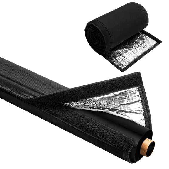 2 PCS 3-Layer HVAC Copper Pipe Insulation Covers, 72 x 10.2 in Oxford AC Line Set Cover for Outdoor Units, Flexible Copper Line Insulation Sleeve for Mini Split, Air Conditioning Systems