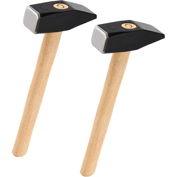 2 PCS 3 Pound Cross Peen Hammer, 3 lb Blacksmiths Hammer with Wooden Handle for Metalworking, Machinists and Engineers