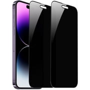 2 PCS 360 Degree Privacy Tempered Glass 4 Directions Anti-Spy Screen Protector Film Compatible with 14 Pro Max, 6.7 inch 4 Sides Anti-Peeping 9H Hardness Anti-scratch