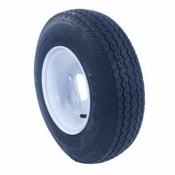 2 PCS 4.80-8 Trailer Tires with 4-Lug White Rims Load Range B 590 lbs