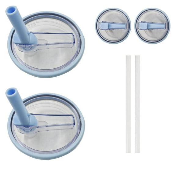 2 PCS 40 oz Replaceble Tumbler Flip Straw Lid for Stanley Quencher, Straw Lid Replacement Fit for HydroJug Traveler, Reusable Tumbler Cover, Spill Proof Splash Resistant Tumbler Lids (J)