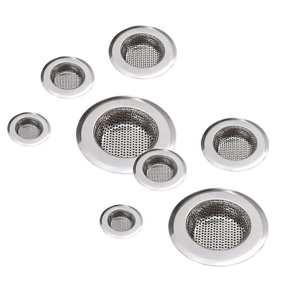 2 PCS 4PCS Stainless Steel Sink Filter Bathtub Screen Drain Anti Clogging Filter Floor Sink Screen For Kitchen Bathroom Kitchen Utensils Strainers kitchenware
