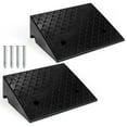 thumbnail image 1 of 2 PCS 5" Rubber Car Curb Ramps for Vehicle Wheelchair Ramp W/ 4 Expansion Bolts, 1 of 10