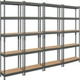 2 PCS 5Tier Utility Shelves Metal Shelves Garage Shelving Unit