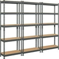 2 PCS 5Tier Utility Shelves Metal Shelves Garage Shelving Unit