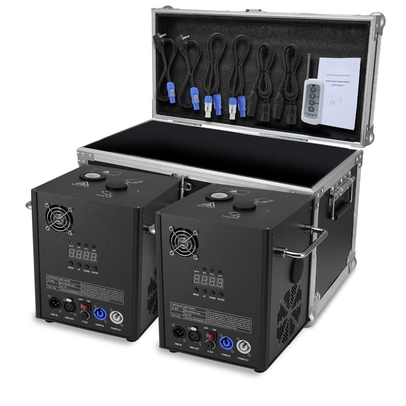 2 PCS 500W Cold Spark Machine DMX512 Firework Machine 6-19ft Adjustable for Wedding Stage Party DJ Disco with Air Box