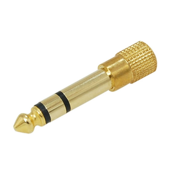 2 PCS 6.35mm Plug to 3.5mm Jack Headphone Adapter Converter