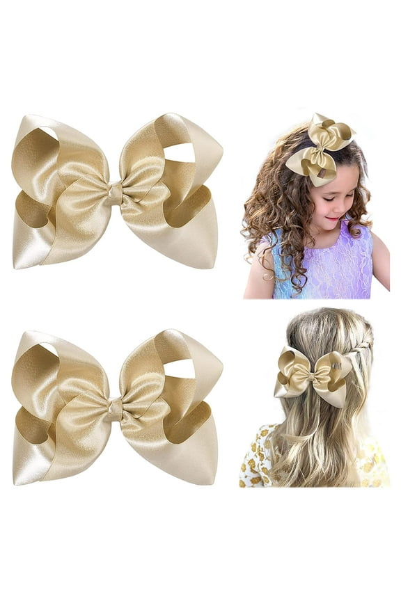 2 PCS 6" Hair Bows for Girls