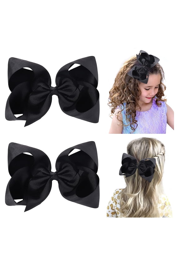 2 PCS 6" Hair Bows for Girls