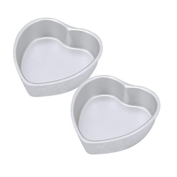 2 PCS 6 Inch Heart Shaped Mousses Cake Molds High Temperature Cake Baking Tray DIY Baking Cake Tool Baking Supplies Kitchen Set DIY Mould