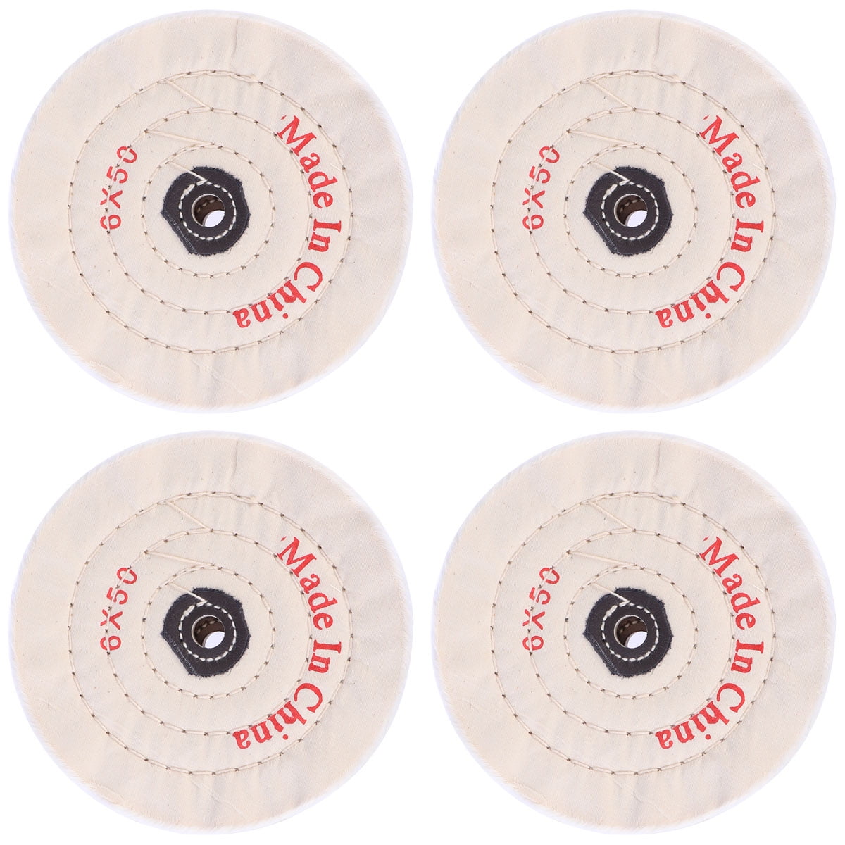 2 PCS 6 inch 150mm Abrasive Cloth Wheel Buffing Polishing Wheel Set For