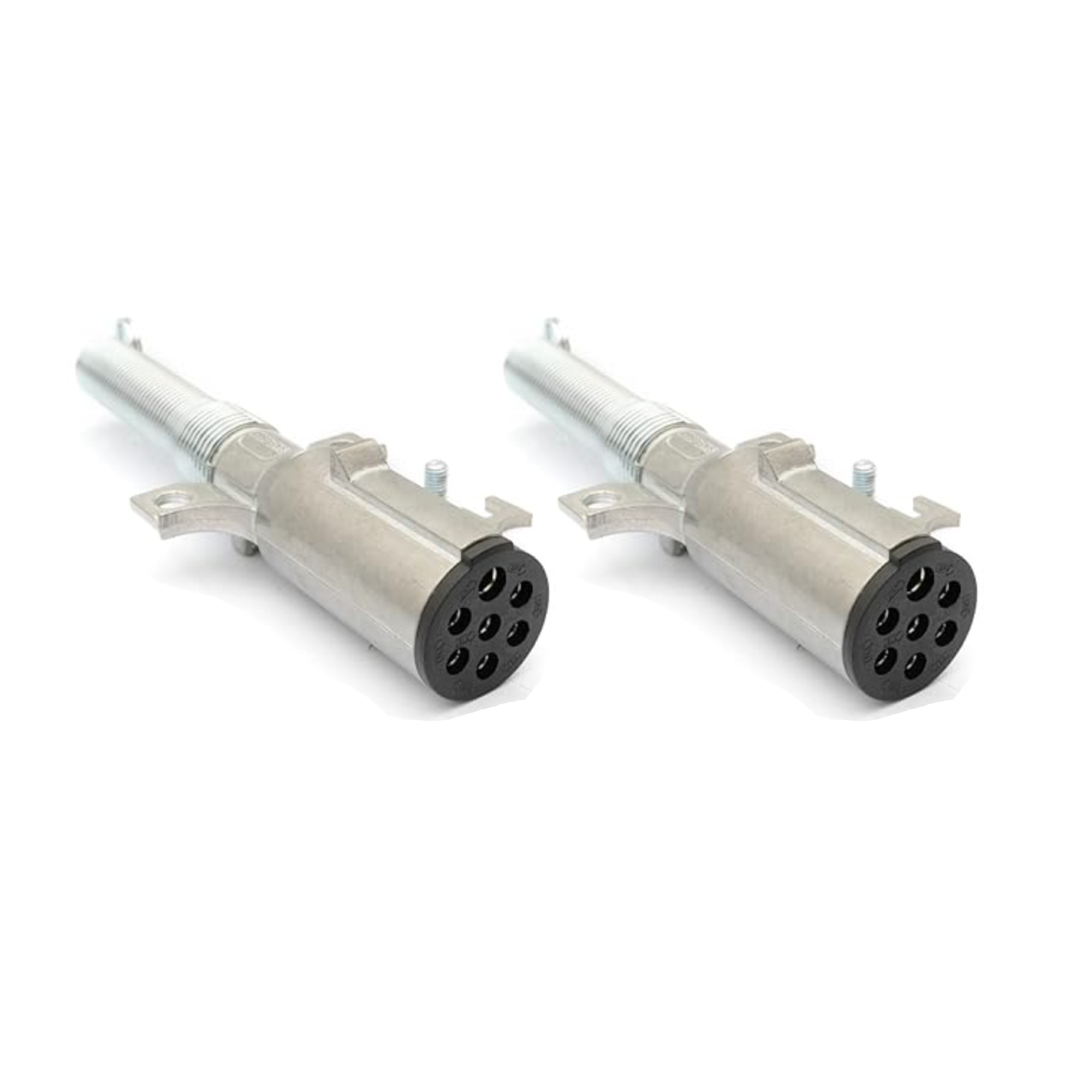 Versatile Combo Trailer Plug With Anderson Connectors, 7-Pin Round, And Flat Connectors