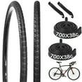 thumbnail image 1 of 2 PCS 700 x 38C Bike Tires and 2 PCS 700 x 35/43C Bike Inner Tubes with Valve 48mm, Plus 2 Tire Levers, Foldable Replacement Tires for Road Bicycle, 1 of 8