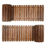 2 PCS 8FT Wooden Garden Pathway, Roll Out Straight Walkway Patio Path Decorative for Backyard, Beach, Wedding Party Rustic Brown