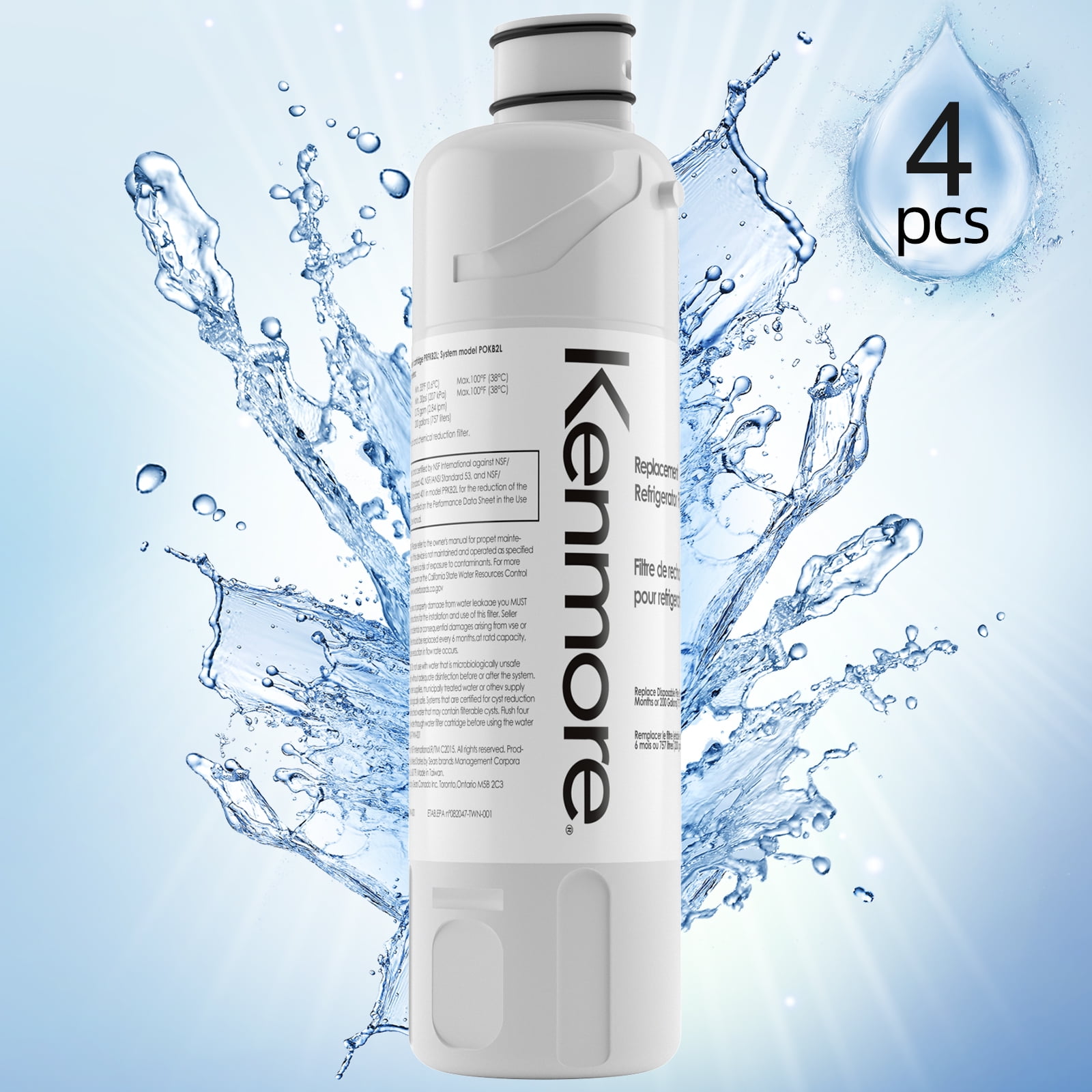 2 PCS 9082 Refrigerator Water Filer Replacement 469082 P9KB2L P9RFKB2L