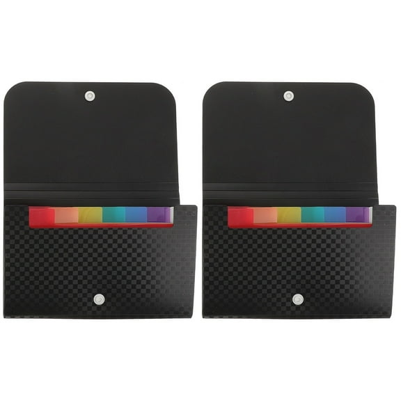 2 PCS Accordion File Organizer Expandable Folder Home Colorful