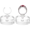 thumbnail image 1 of 2 PCS Acrylic Ring Display Stand 1.4x1.2x1.6 inch Ring Holder Ring Holder Blocks Clear Solid Cylinder Shape Ring Showcase for Jewelry Ring Wedding Ring diy, 1 of 9