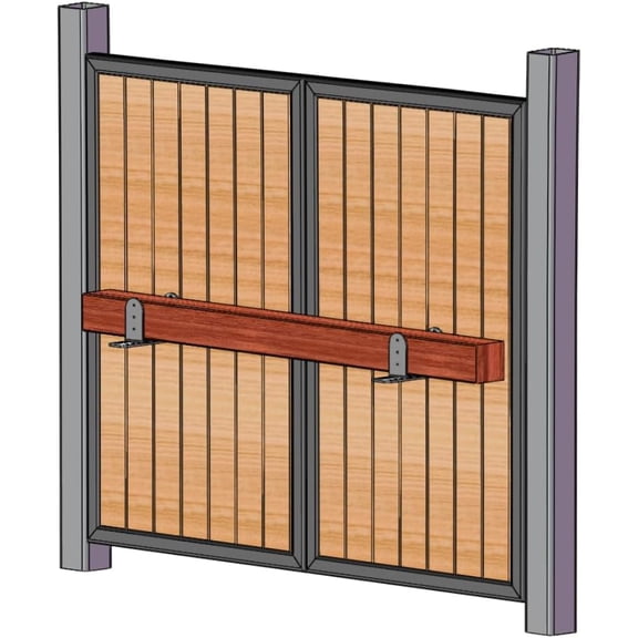 2 PCS Adjustable Door Barricade Brackets,Door Security bar Bracket,Drop Open Bar Holder for Security Door Reinforcement Steel U Shaped Bracket for outswing and inswing Doors or Gates, Black