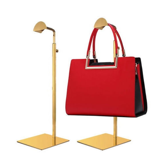 Metal Adjustable Handbag Display Stand Purse Holder Hanging Bag Gold Rack 2 Pack