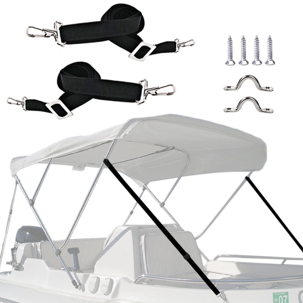 2 PCS Adjustable Heavy Duty Bimini Top Straps ,Marine Grade Double Snap