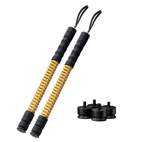 2 PCS Adjustable Ropeless Battle Ropes for Home Gym, Heavy Duty Cordless Battle Ropes 4 Adjustable Weight Levels Jump Rope Portable Strength Cardio Trainer Fitness Equipment for Men & Women