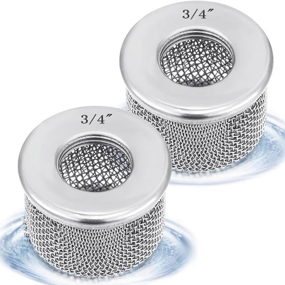 2 PCS Air Inlet Filter Suction Cup Hose Dual Screen with 1.91 cm NPT Thread for Airless Paint Sprayer, Pump Inlet Filter