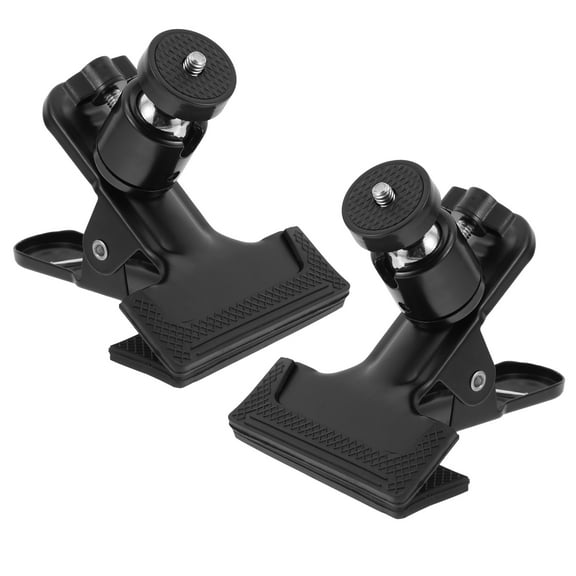 2 PCS Aluminum Alloy Camera Clip Mount for Ring Light Digital Camera Webcam