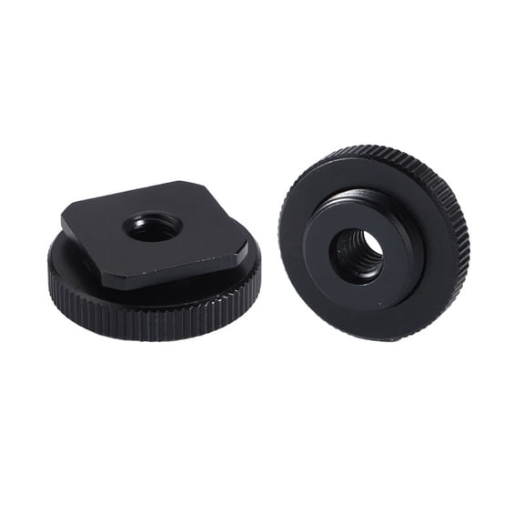 2 PCS Aluminum Hot Shoe Single Nut Screw 5/8 Male to M6 Female Adapter 5/8 Male to M6 Female Adapter