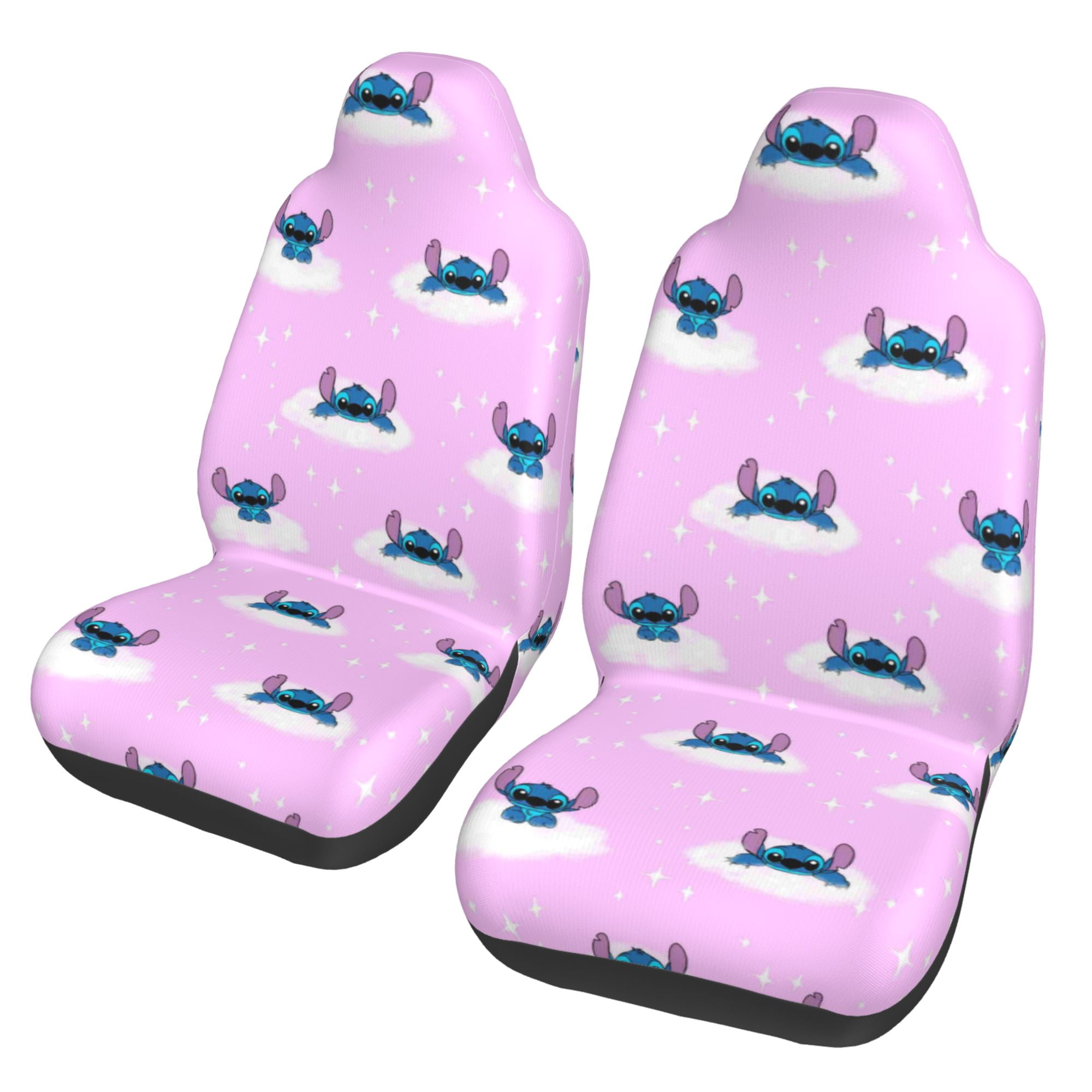 2 PCS Anime Lilo and Stitch angel car seat covers Vehicle Seat