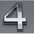 thumbnail image 1 of 2 PCS - Apartment Number Sign/Mailbox Number Sign, Door Number Sign. Number 4 (Silver,3D, Size 2.75 x 1.75, Comes with Double Sided Tape)- The Maple line., 1 of 4