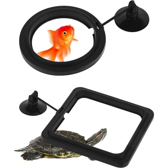 2 PCS Aquarium Feeding Ring, Fish Feeding Rings Automatic Fish Feeder with Suction Cup Betta Feedings Ring Practical Round Floating Food for Betta, Guppy, Goldfish