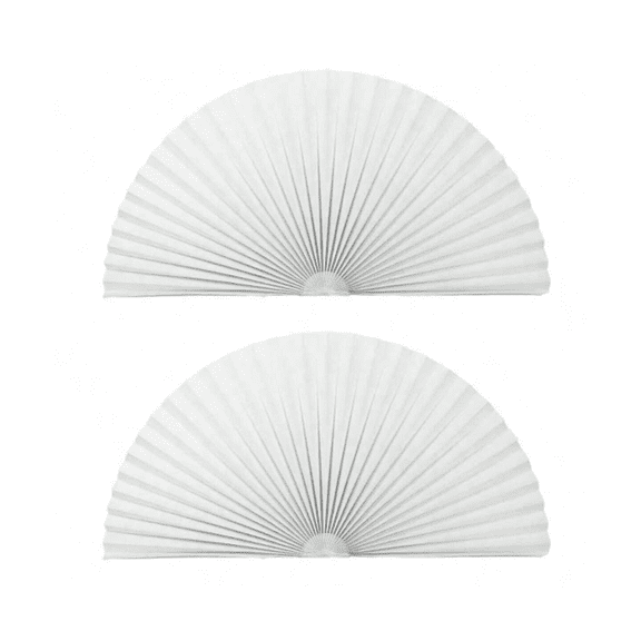 2 PCS Arch Window Shade Radius 12 inch Half Circle Arched Non-Woven Stick on Cut to Size self Adhesive Light Filtering Half Moon Round Window Covering Pleated Blinds for Front Door
