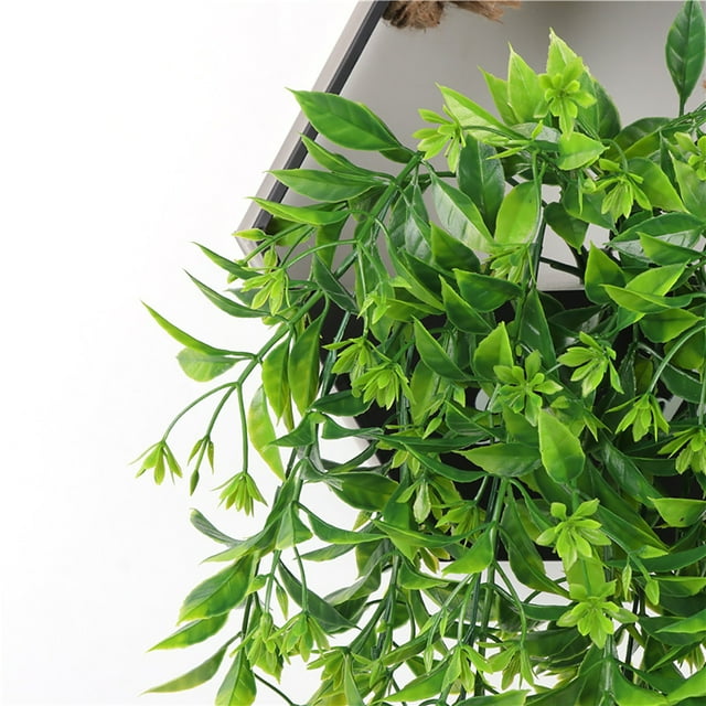 RECUTMS 4 Pcs Artificial Hanging Plants Vines Plastic Plants For Wall Wedding Party Decor Green