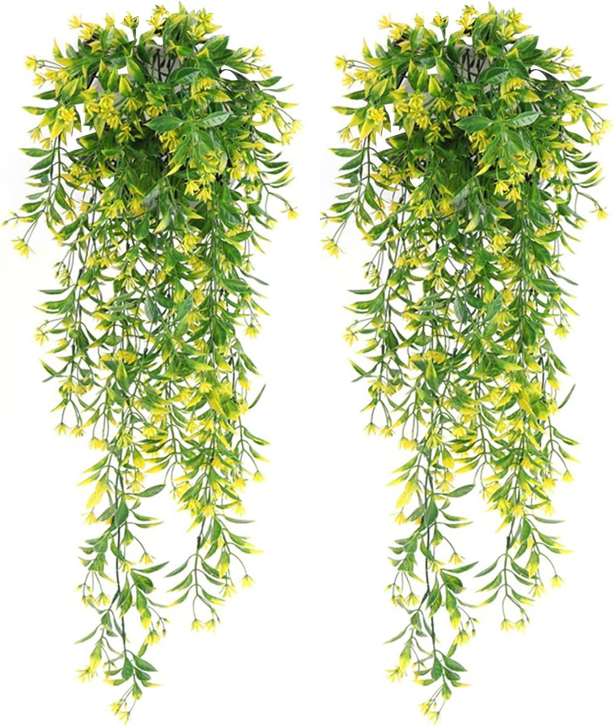 2 PCS Artificial Ivy Garland Fake Flowers Wisteria Hanging Vine Plants