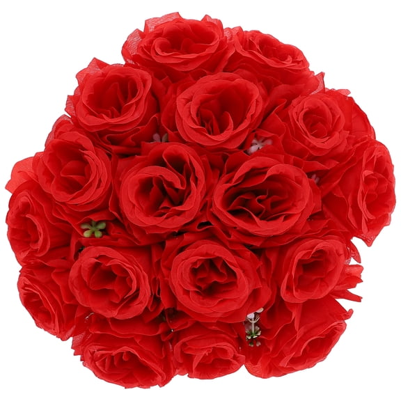 2 PCS Artificial Rose Bouquet Fake Roses Flower Bouquet Bride 40X26X26CM Red