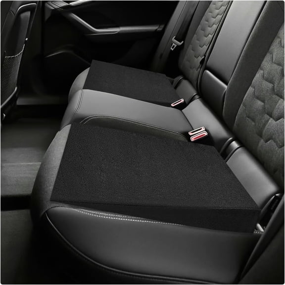 2 PCS Auto Seat Wedge Leveling Cushion, Comfortable Wedge Foam Pad Rear Seat Pain Relief Mat, Angled Design Leveling Mat Chair Cushion for Sedan Truck SUV, Car Accessories