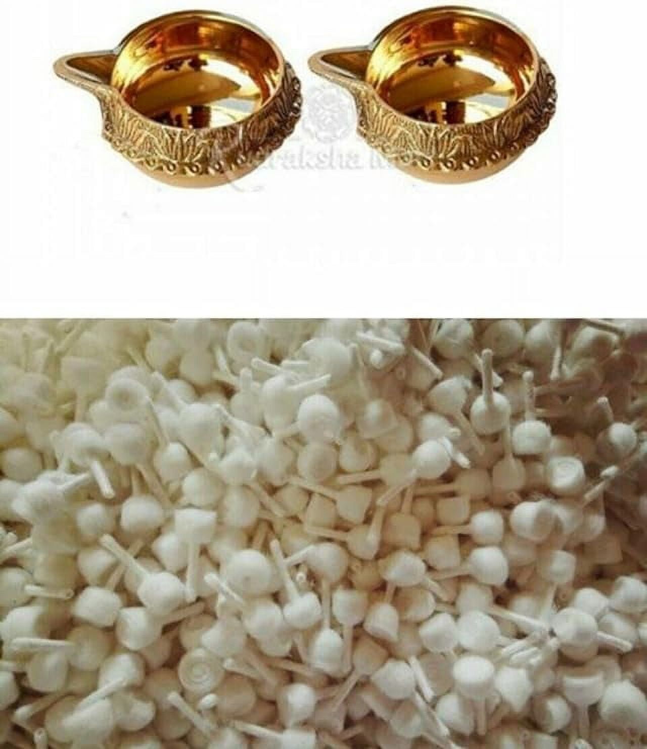 2 PCS BRASS DIYA FREE COTTON WICKS